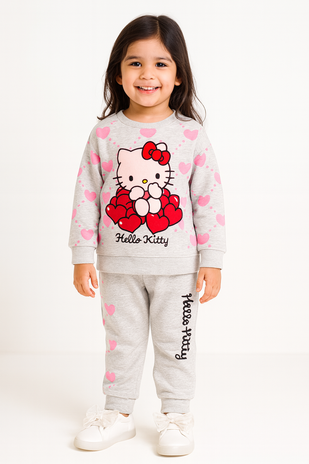 Hello Kitty Print Girls Sweatshirt and Trouser in premium Quality Set