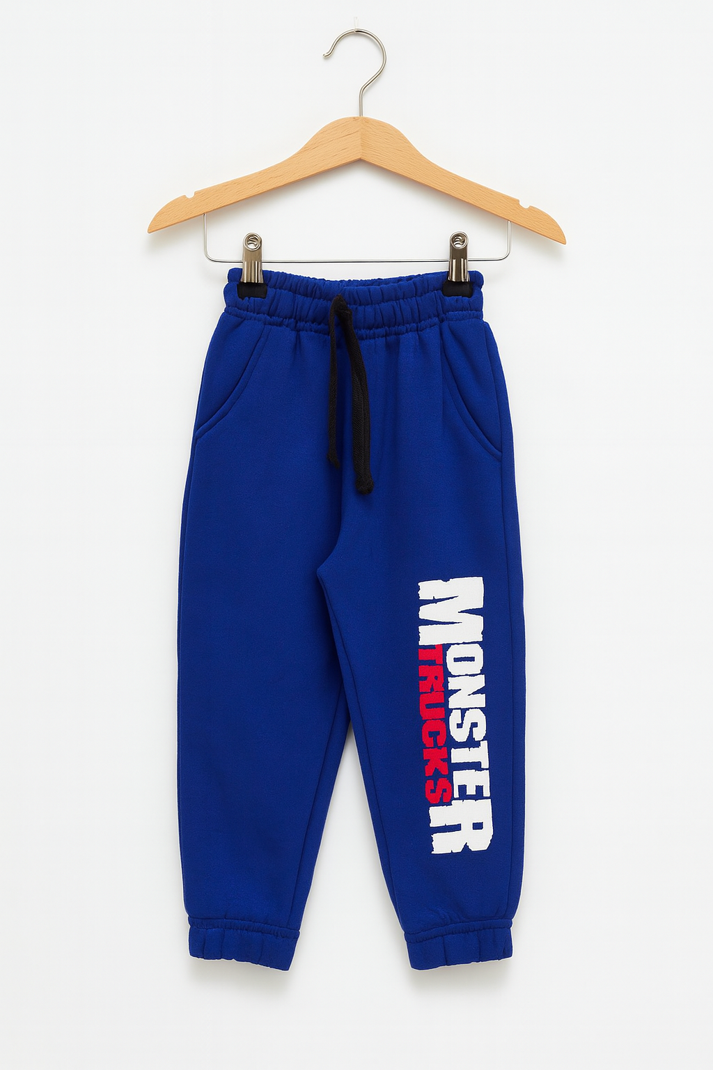 I Love Monster Truck Printed Grey Sweatshirt & Blue Trouser With Dori Outfit Premium Quality Set