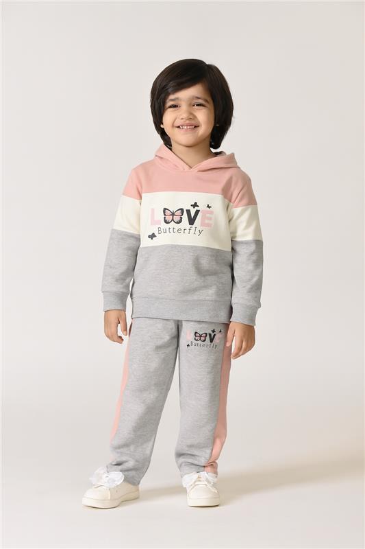 Baby Girl love butterfly Hoodie Tracksuit Imported Long Sleeve Outfit