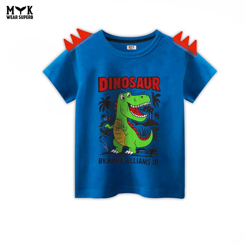 MYK Blue & Red Dinosaur Print Summer Co-ord Set