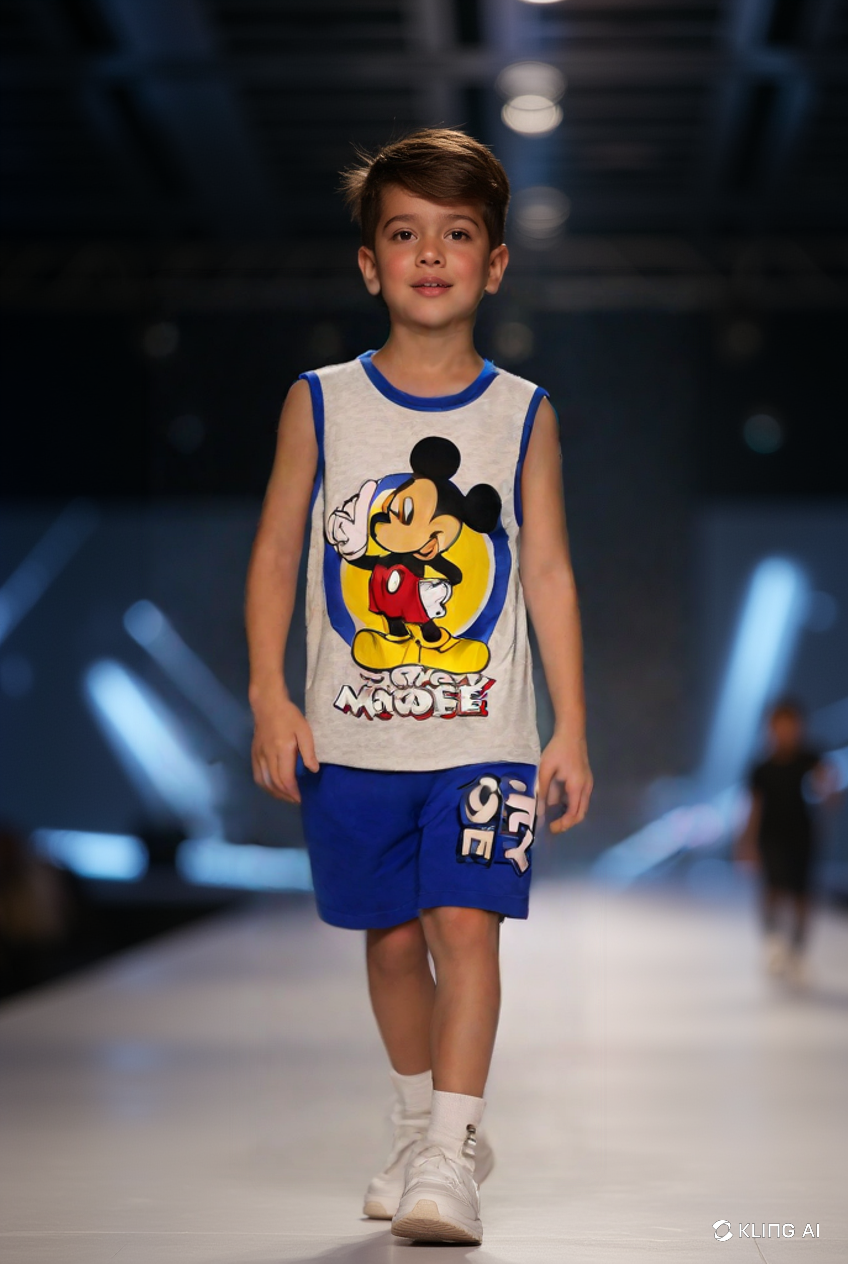Boys' Mickey Mouse Sleeveless Summer Set – Cool & Comfy Cartoon Style