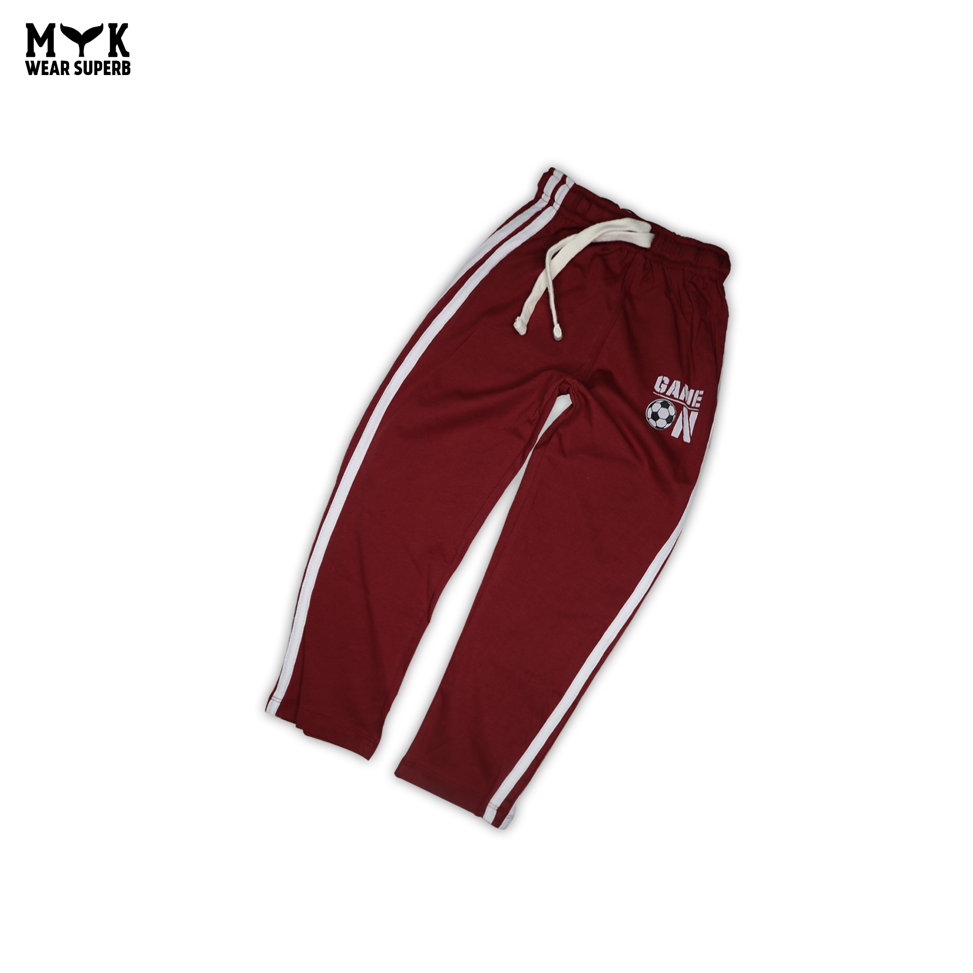 Boys' Striped “Game On” Maroon & White Summer Set