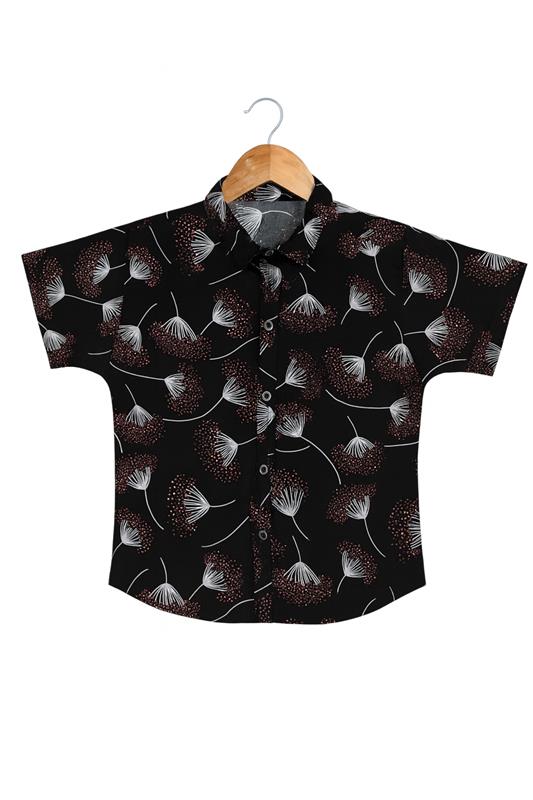 Elegant Floral Summer Linen Co-Ord Set – Black with White