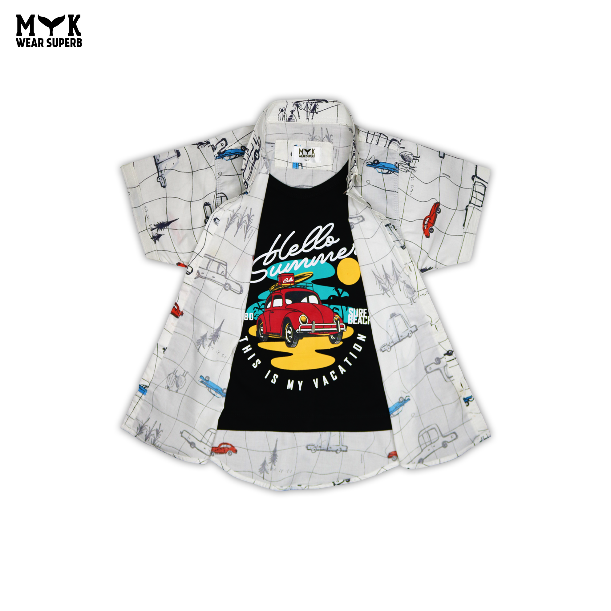 Hello Summer Vacation Boys Outfit