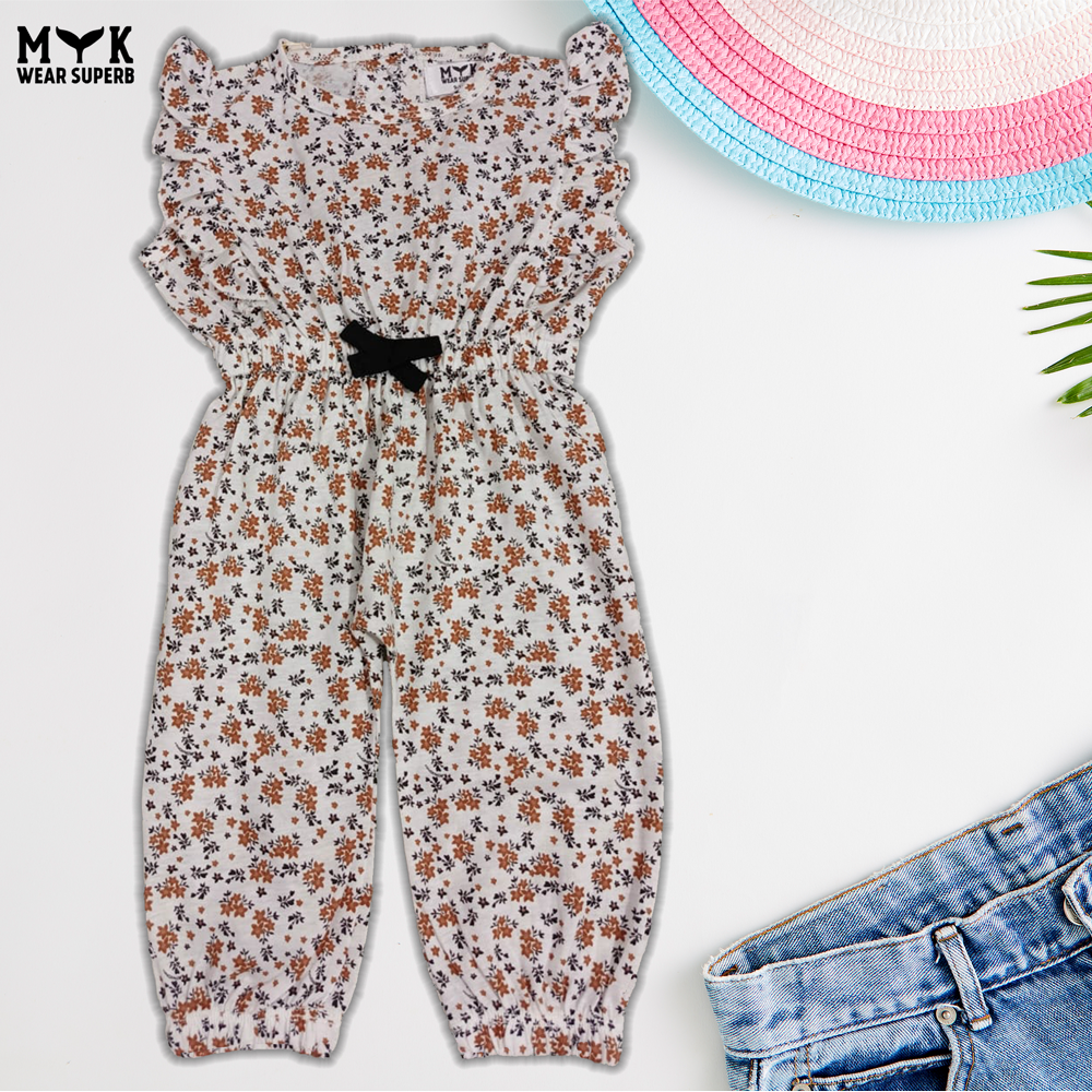 Floral Design Jump Suit for baby girls
