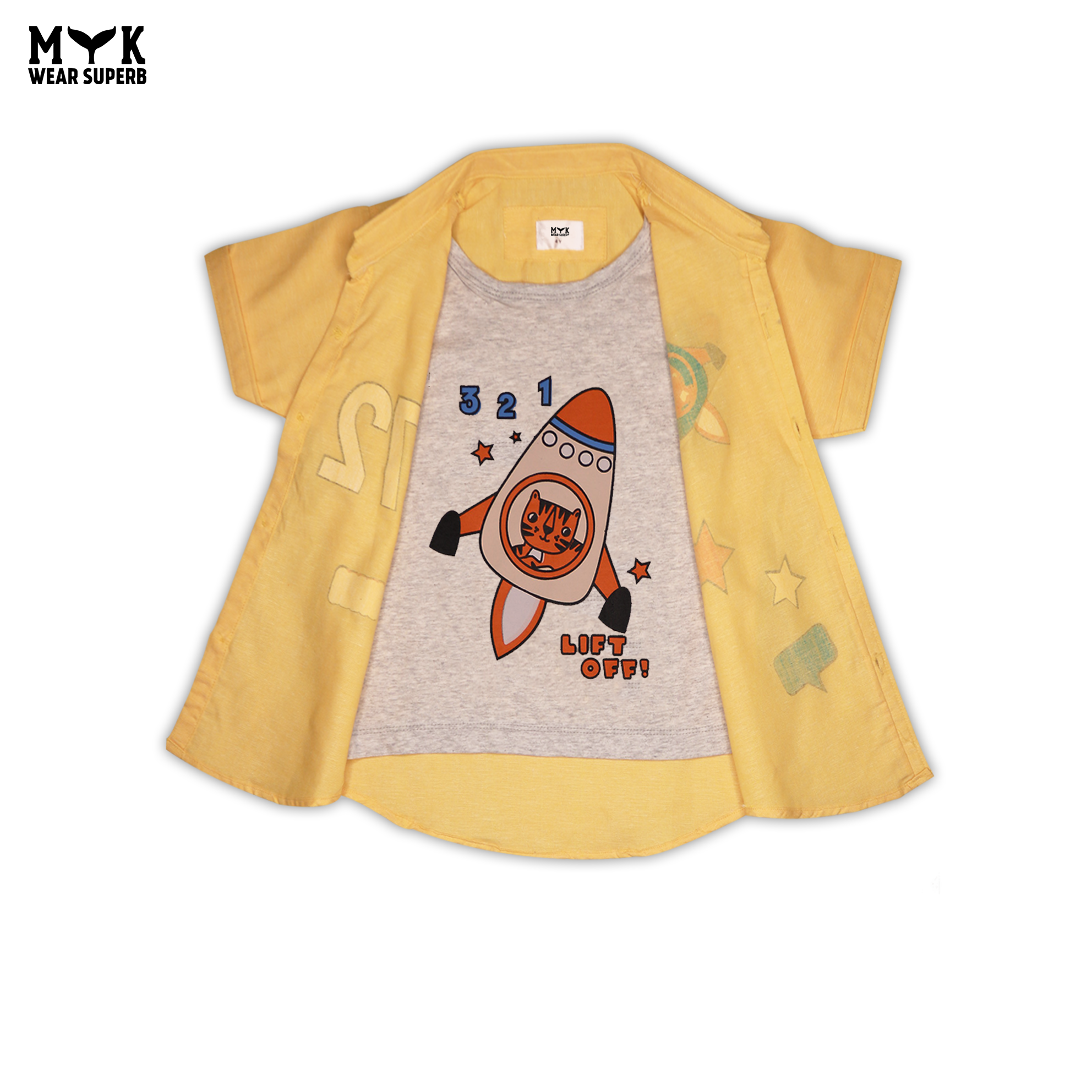3..2..1.. Lift Off! Boys' Space Adventure Summer Outfit