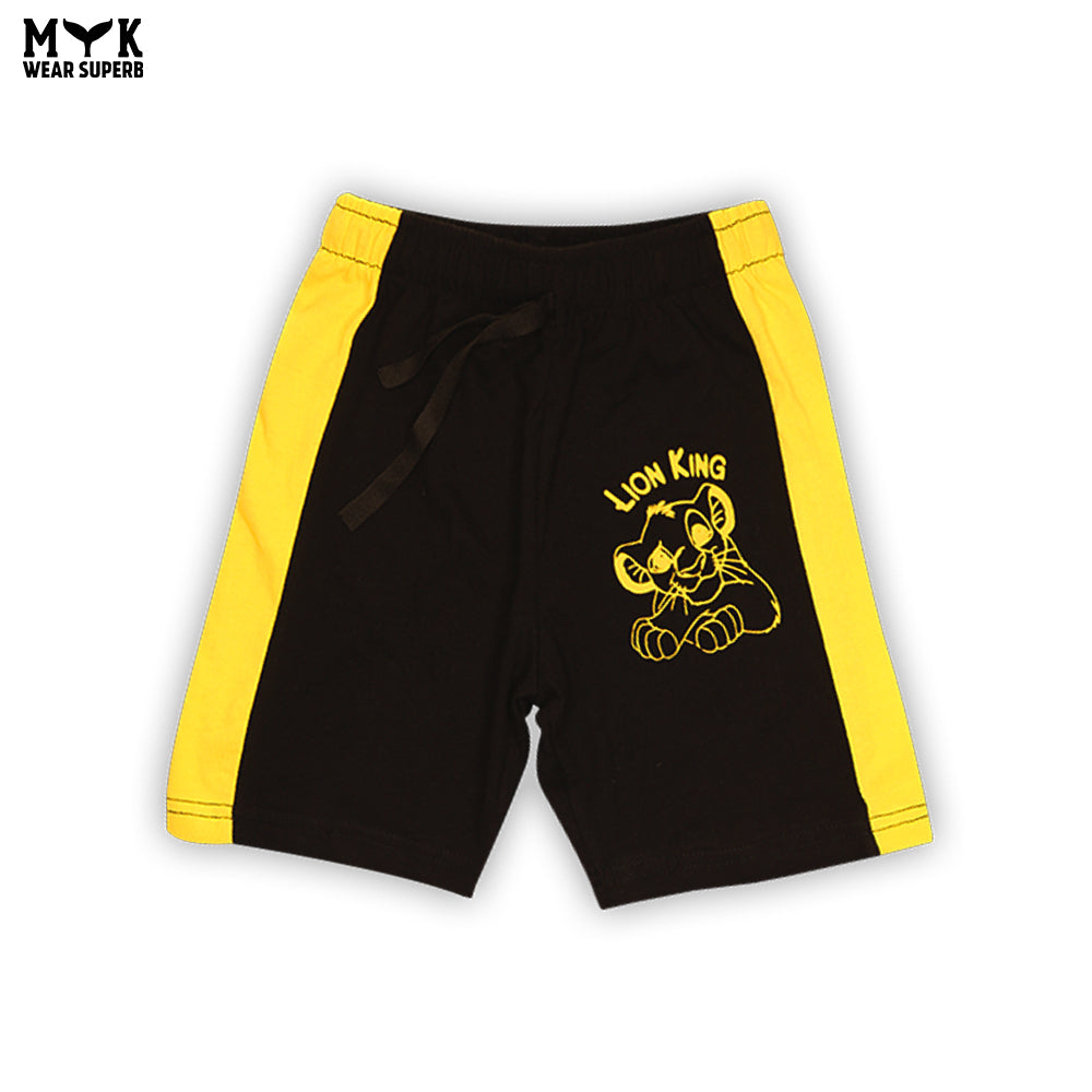 Kids’ “Lion King” Sleeveless Summer Tank Top & Shorts Set – Yellow & Brown