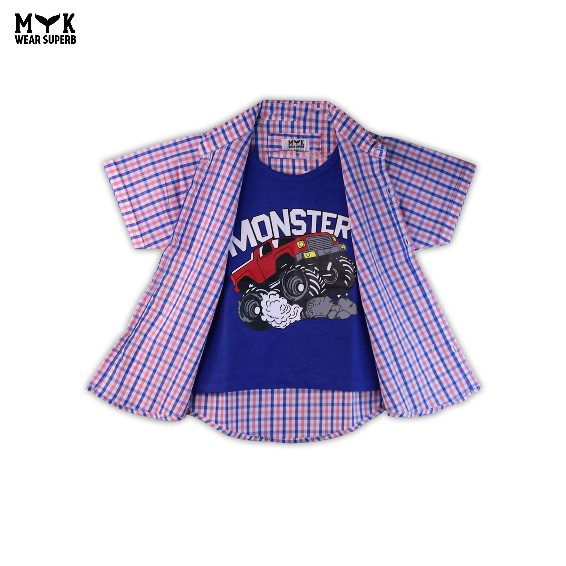 Monster Truck Open Casual Shirt Set