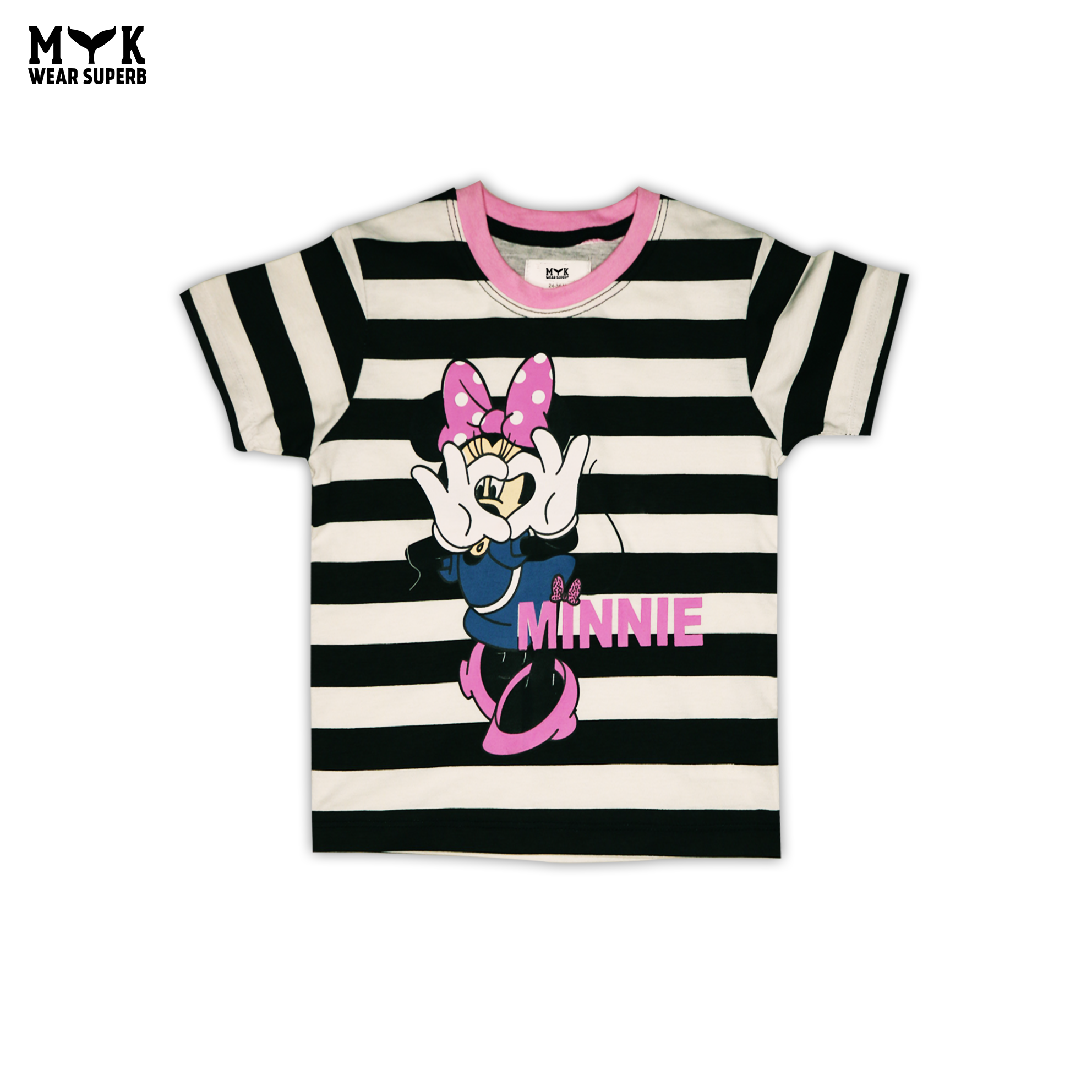 Minnie Mouse Striped Summer Outfit for Girls