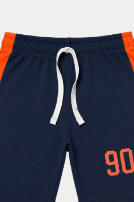 Boys Grey & Navy 90 Printed Shorts Set – Summer Outfit - MYK_Fatimas