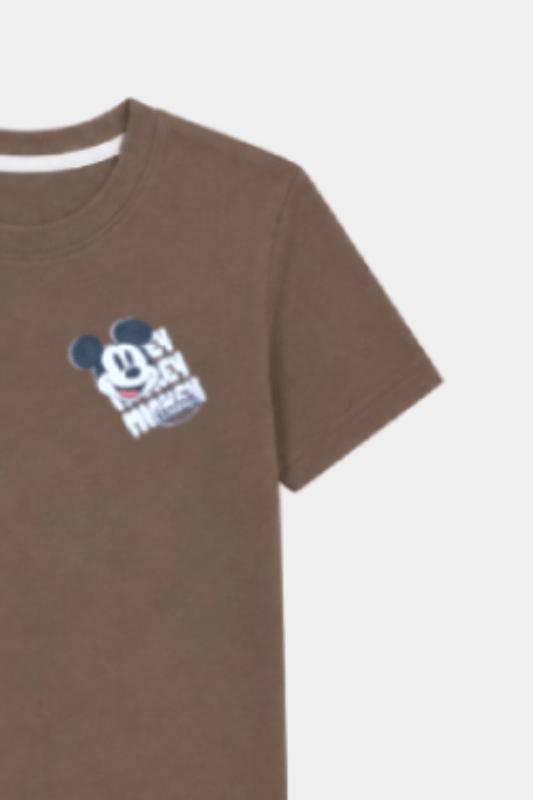 Boys Brown Cartoon Printed Nicker Shirt – Summer Outfit - MYK_Fatimas