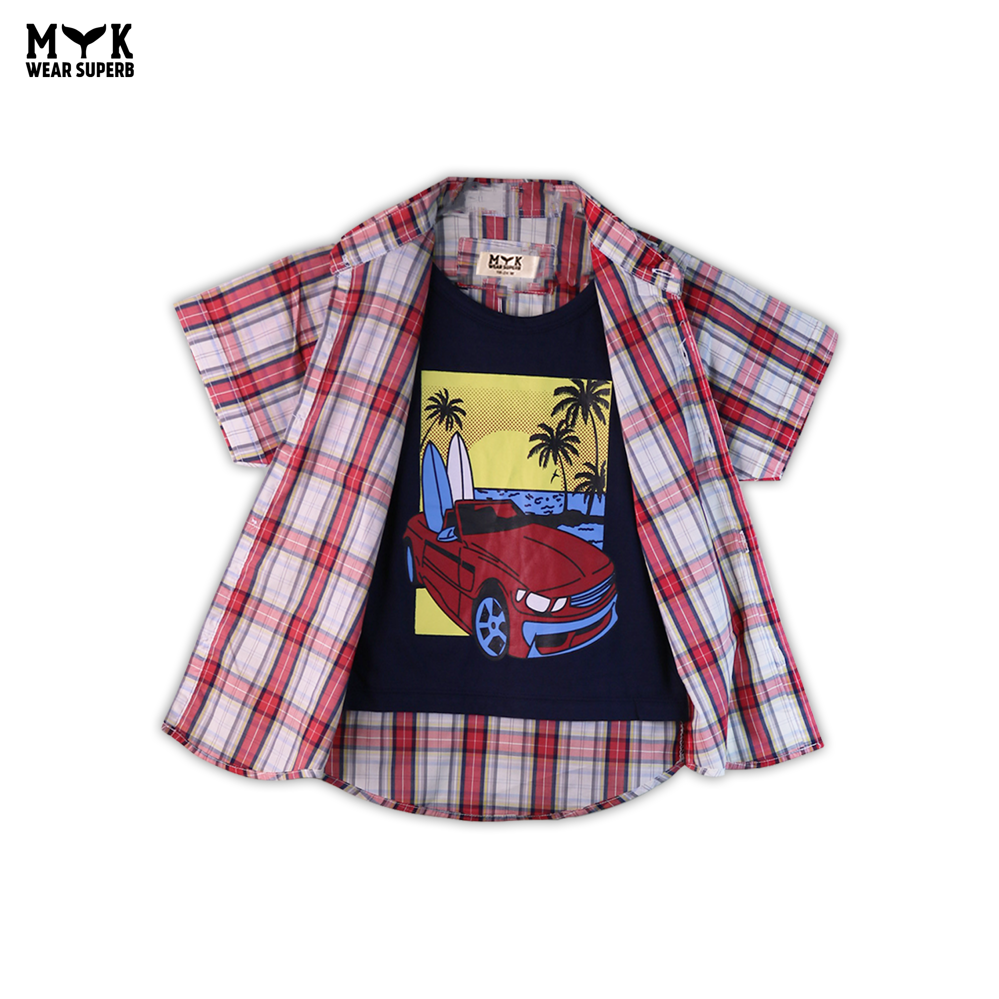 Sea View Open Casual Shirt Set