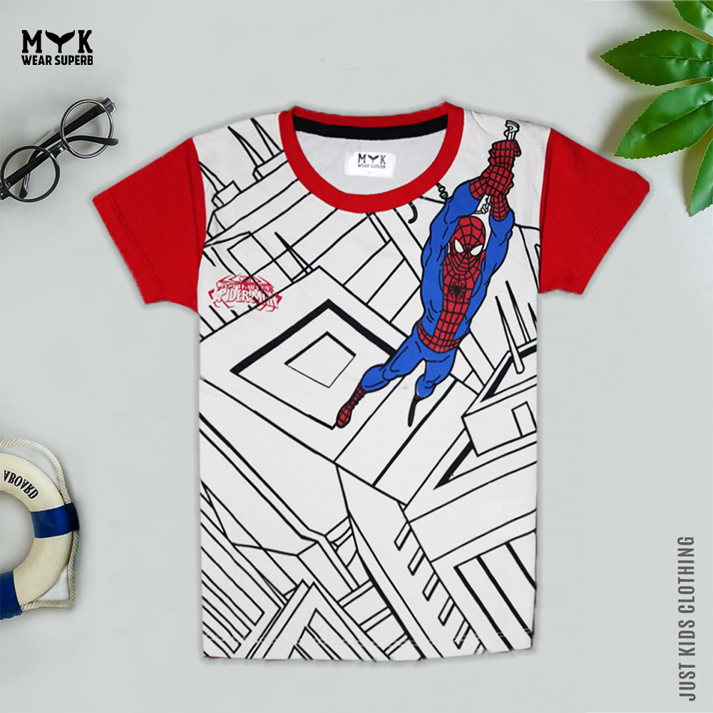Spider Man Printed T.Shirt For Baby Boys
