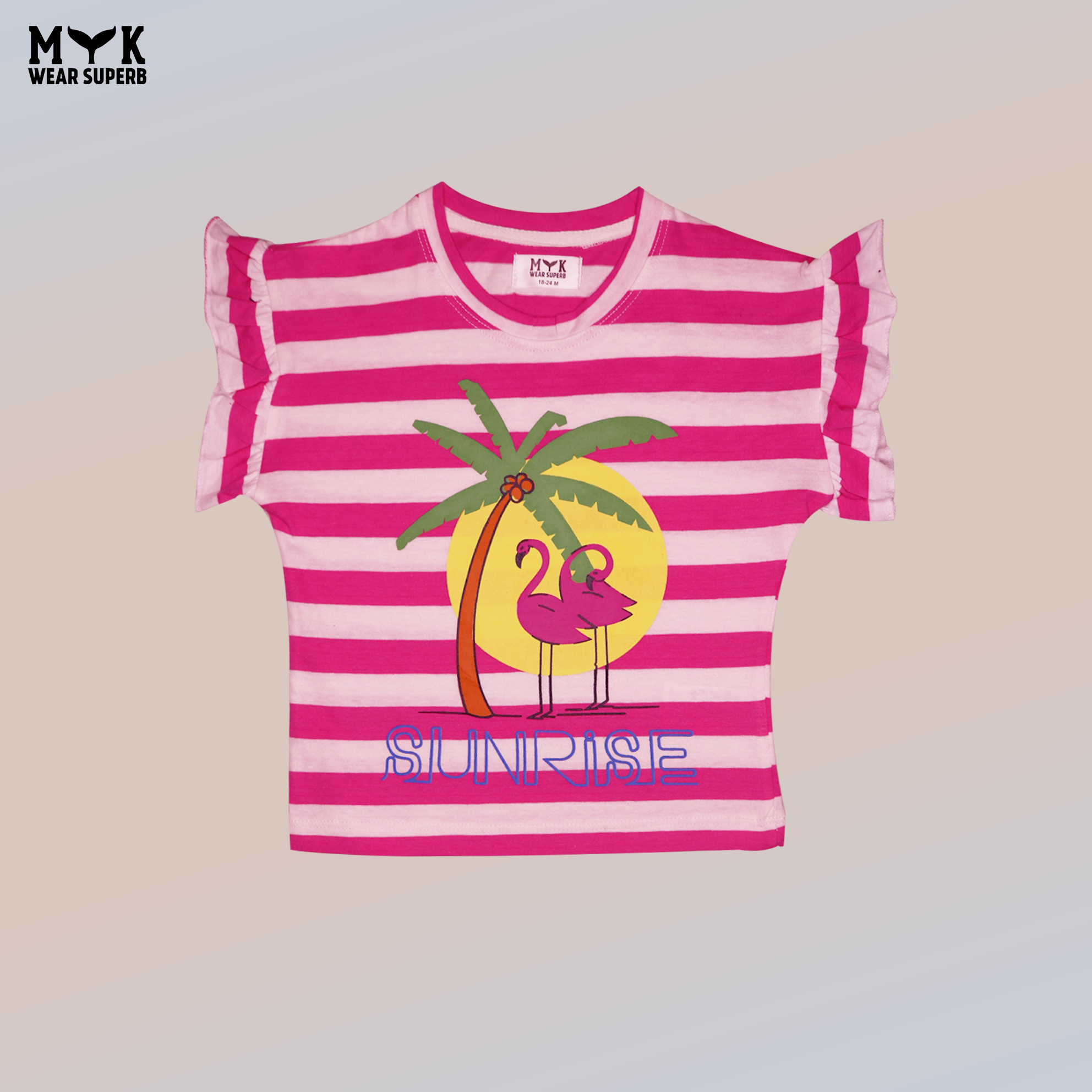 Girls' Pink & White Striped Summer Outfit