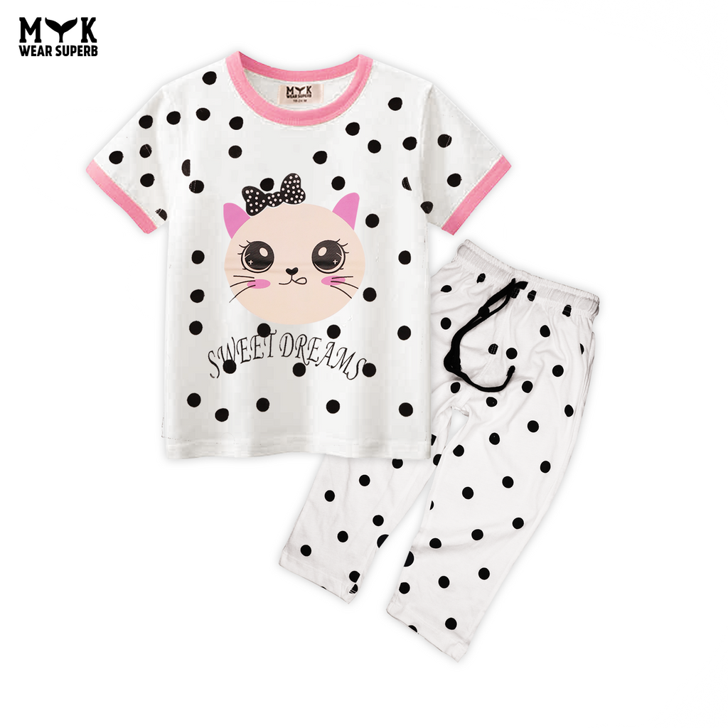 Sweet Dreams Summer Garment with Cute Cat Design by MYK