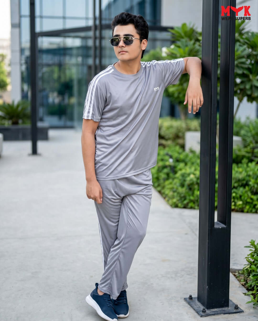 Mens Grey MYK Summer Tracksuit