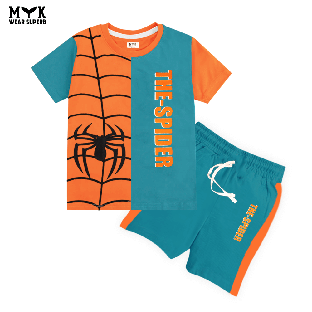 Boys THE SPIDER Polo Stuff Web Graphic Summer Set