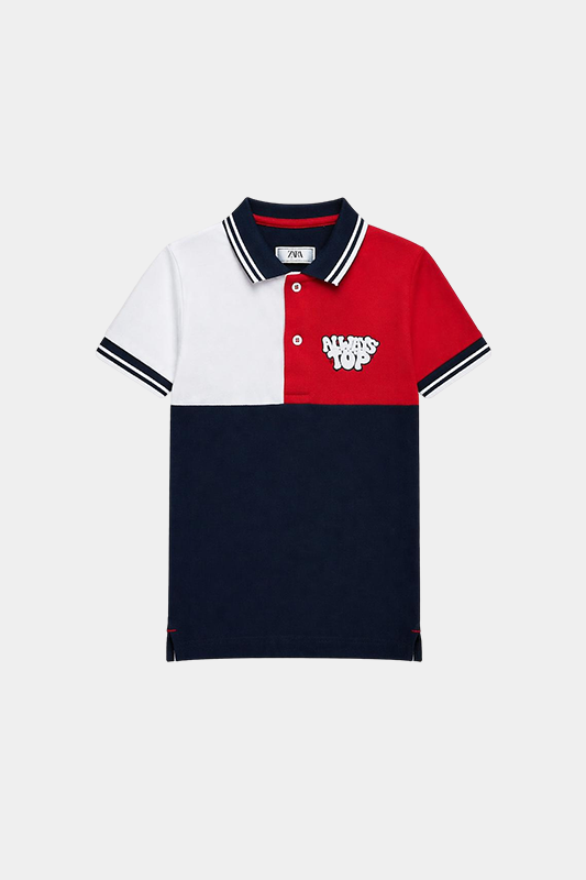 Buy MYK Color Block Polo T-Shirt with Short Sleeves - MYK_Fatimas
