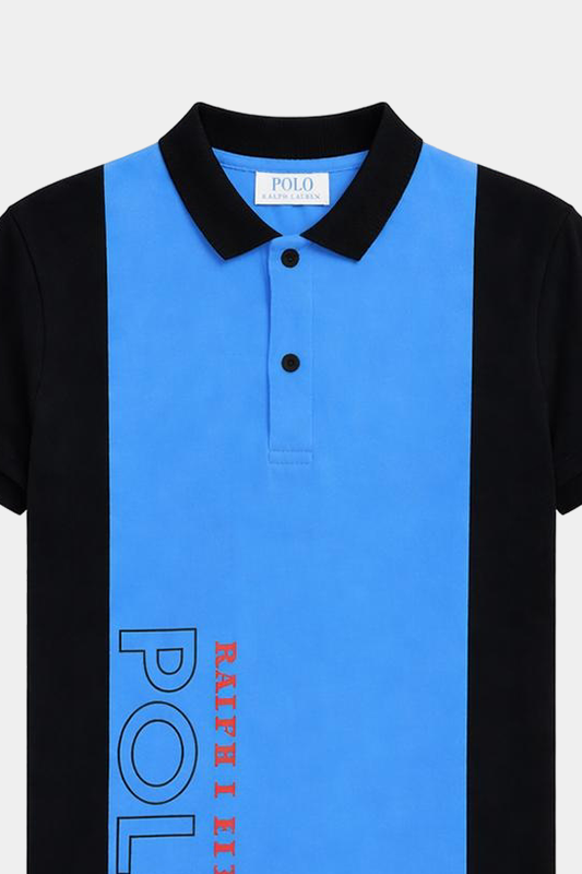 Summer Polo Shirt For KIds-Blue & Black - MYK_Fatimas