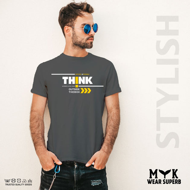 Think Outside The Box T-shirt For Men - MYK_Fatimas