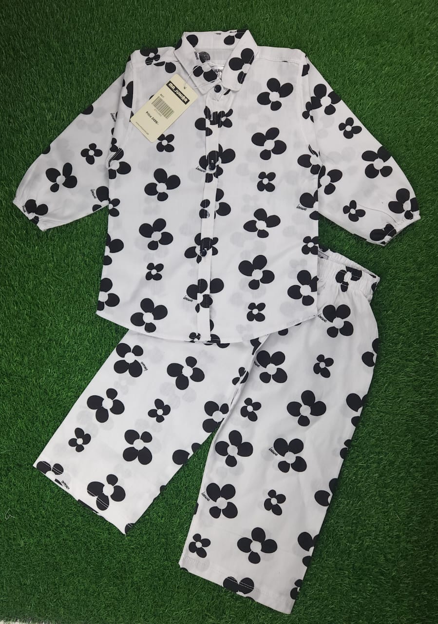 Black Floral Summer Suit