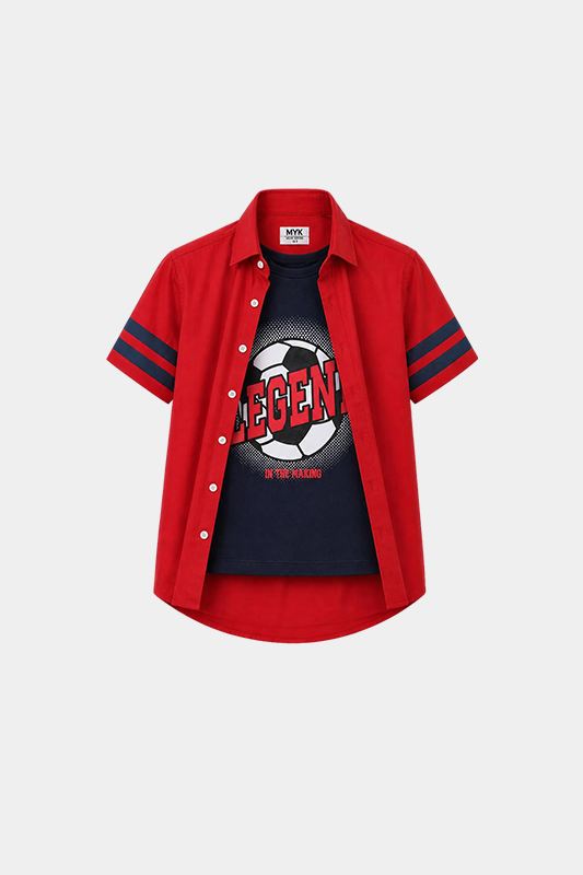 Boys' Summer Legend Shirt & Jacket Set - Stylish & Comfortable - MYK_Fatimas