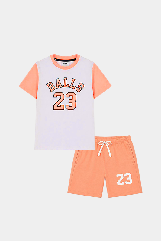 Baby Boy half Sleeves Shirt with Short 23 Balls Print - MYK_Fatimas
