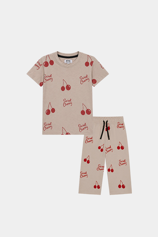 Baby Sweet Cherry Printed Summer Outfit - MYK_Fatimas