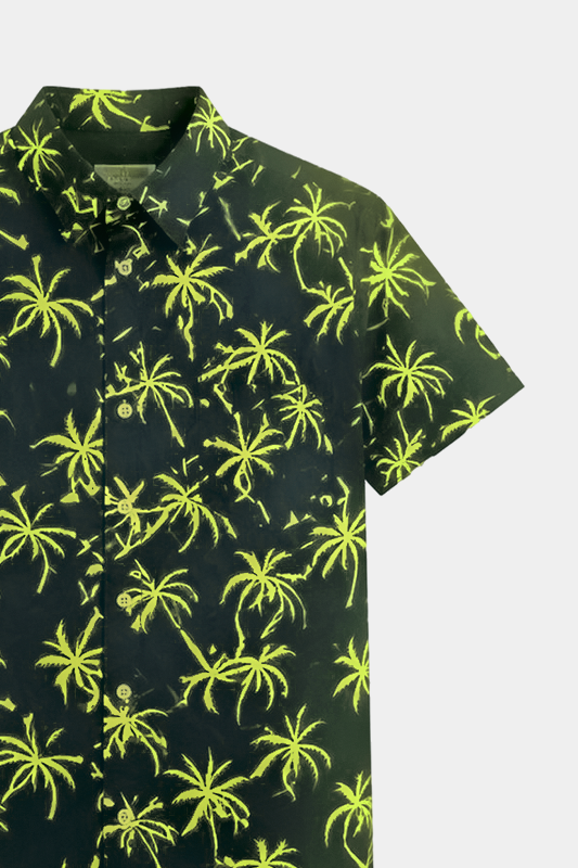 Boys Tropical Palm Green Linen Co-Ord Set – Cool Summer Style - MYK_Fatimas