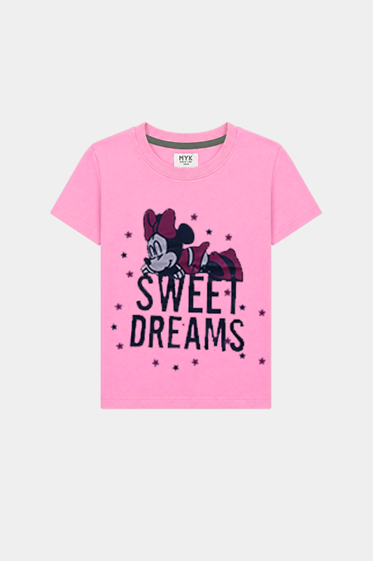 DreamBlush Minnie Mouse Nightwear Set for Girls with Pink Bow print - MYK_Fatimas