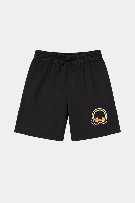 Boys' Yellow & Black Music-Themed T-Shirt and Shorts Set - MYK_Fatimas