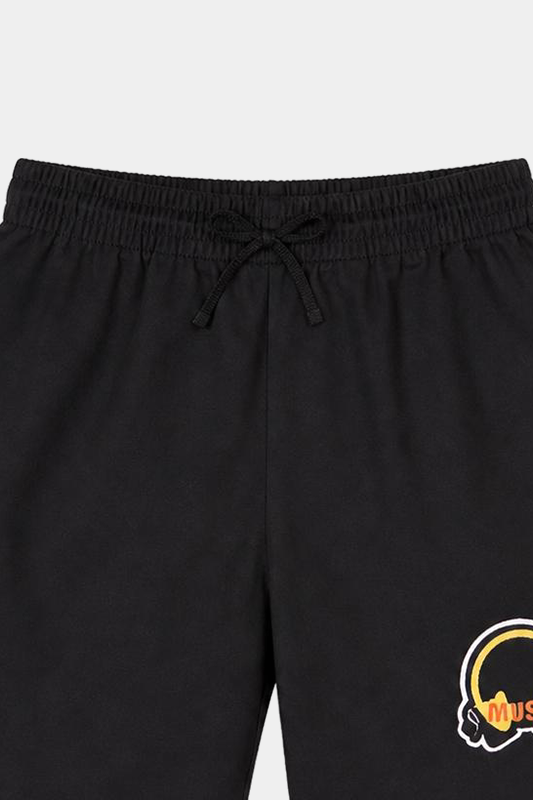Boys' Yellow & Black Music-Themed T-Shirt and Shorts Set - MYK_Fatimas