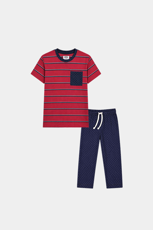 Trendy Striped & Dotted Kids Summer Outfit - MYK_Fatimas