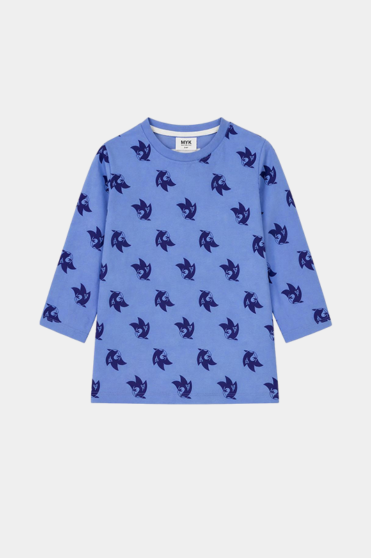 Blue Fox Print Summer Night suit Set - MYK_Fatimas