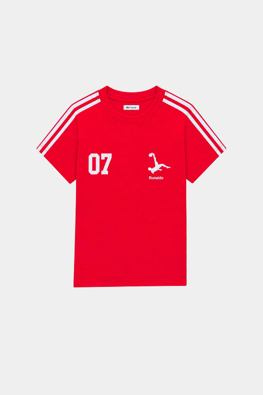 Ronaldo Red Sports T-Shirt & Shorts Set – Style Meets Action! - MYK_Fatimas