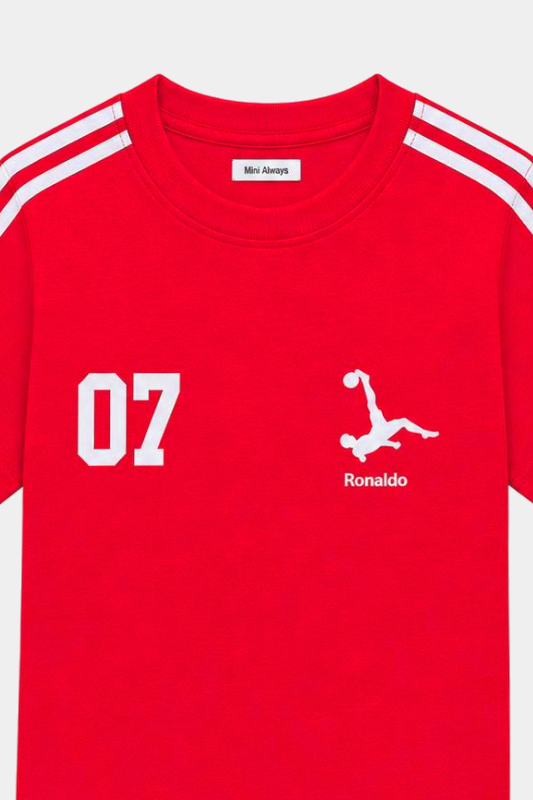 Ronaldo Red Sports T-Shirt & Shorts Set – Style Meets Action! - MYK_Fatimas