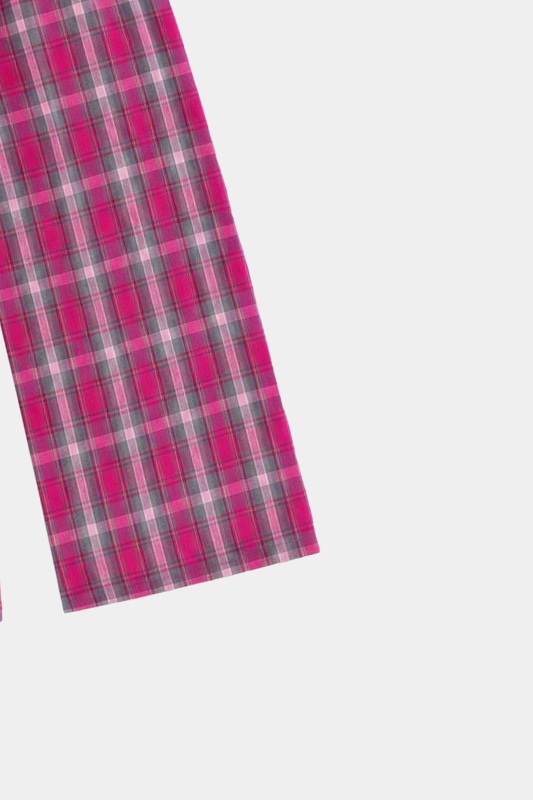 Girls 3 Pcs Pink Check Co-Ord Set - MYK_Fatimas
