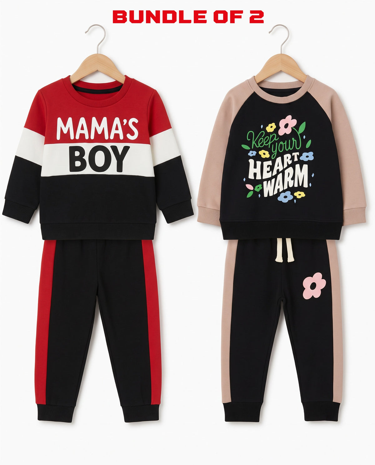 Sibling Tracksuit Bundle - Fleece Set Boys & Girls