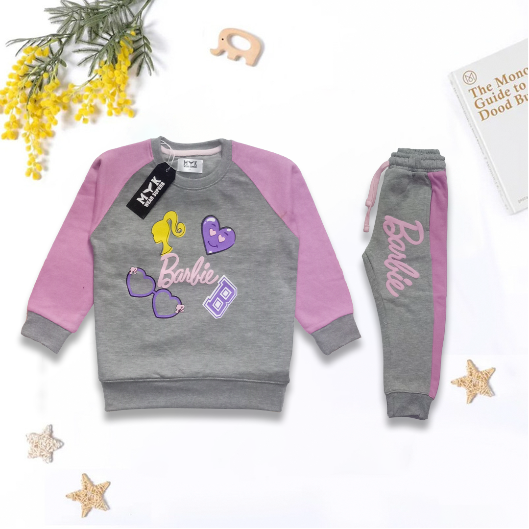 BARBIE SWEAT SHIRT WITH TROUSER LONG SLEEVE OUTFIT
