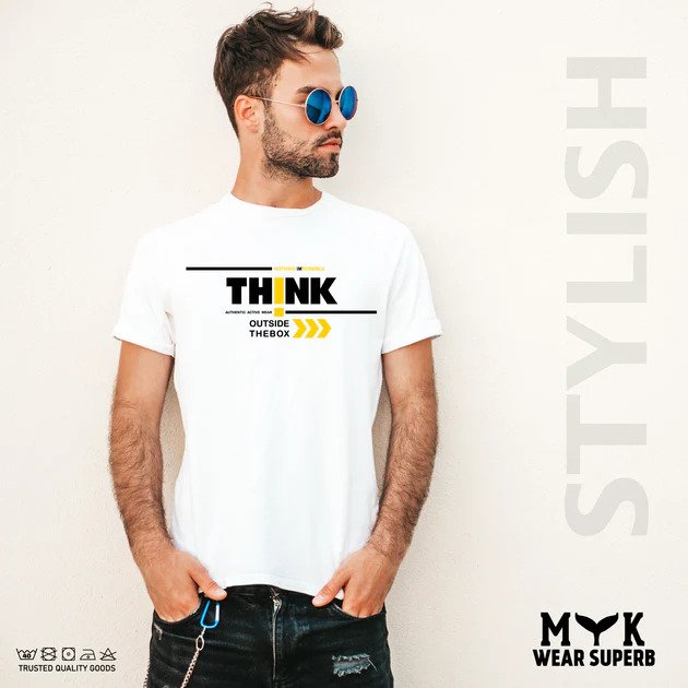 Think Outside The Box T-shirt For Men - MYK_Fatimas