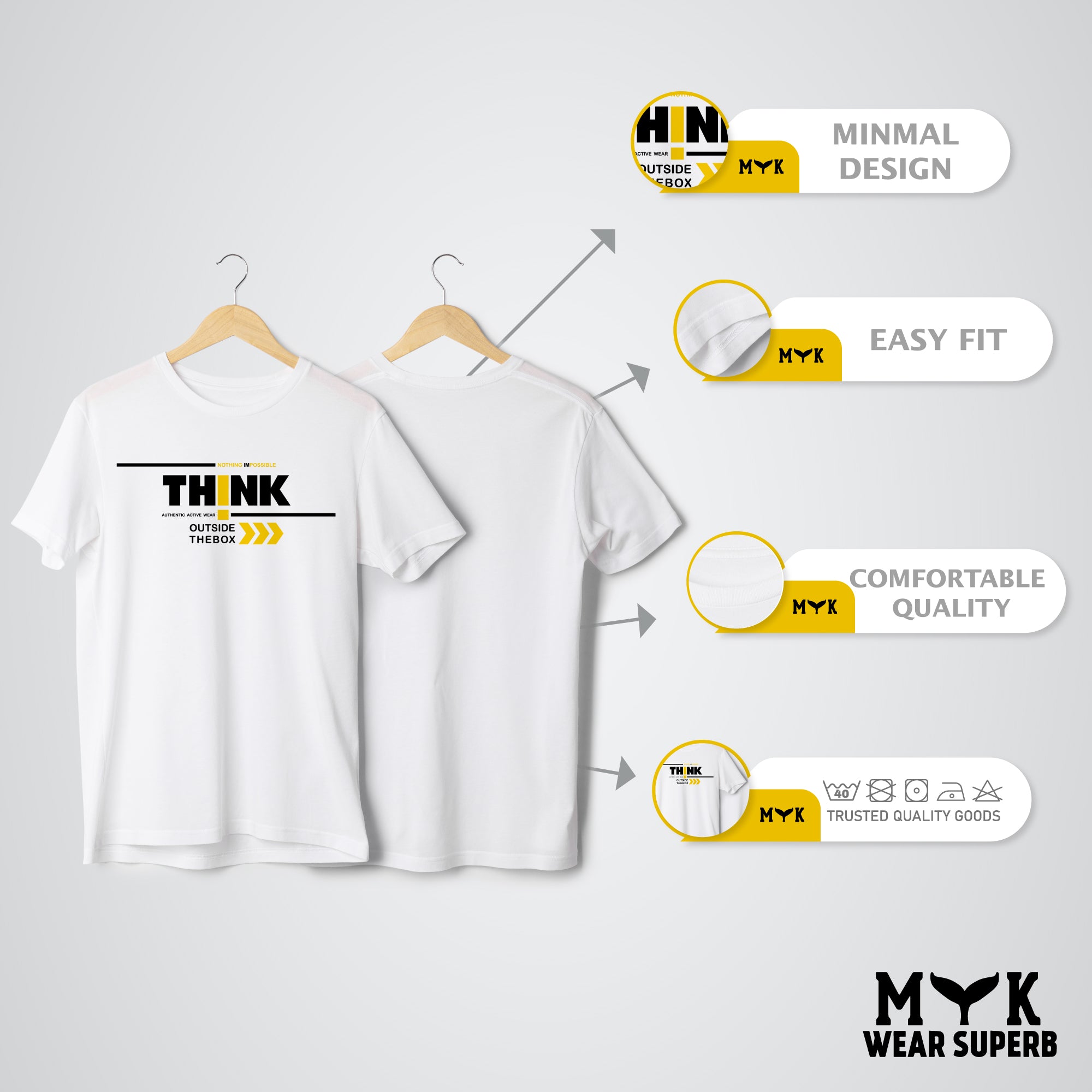 Men's Beefy Crewneck Cotton T-Shirt - White