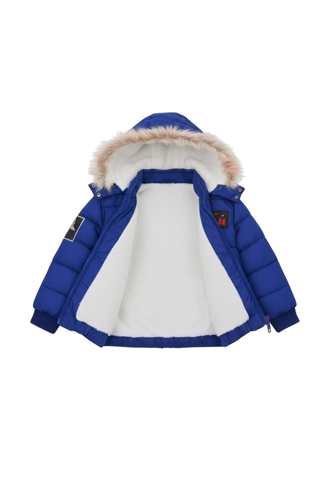 Puffer Jacket with Faux Fur Hood