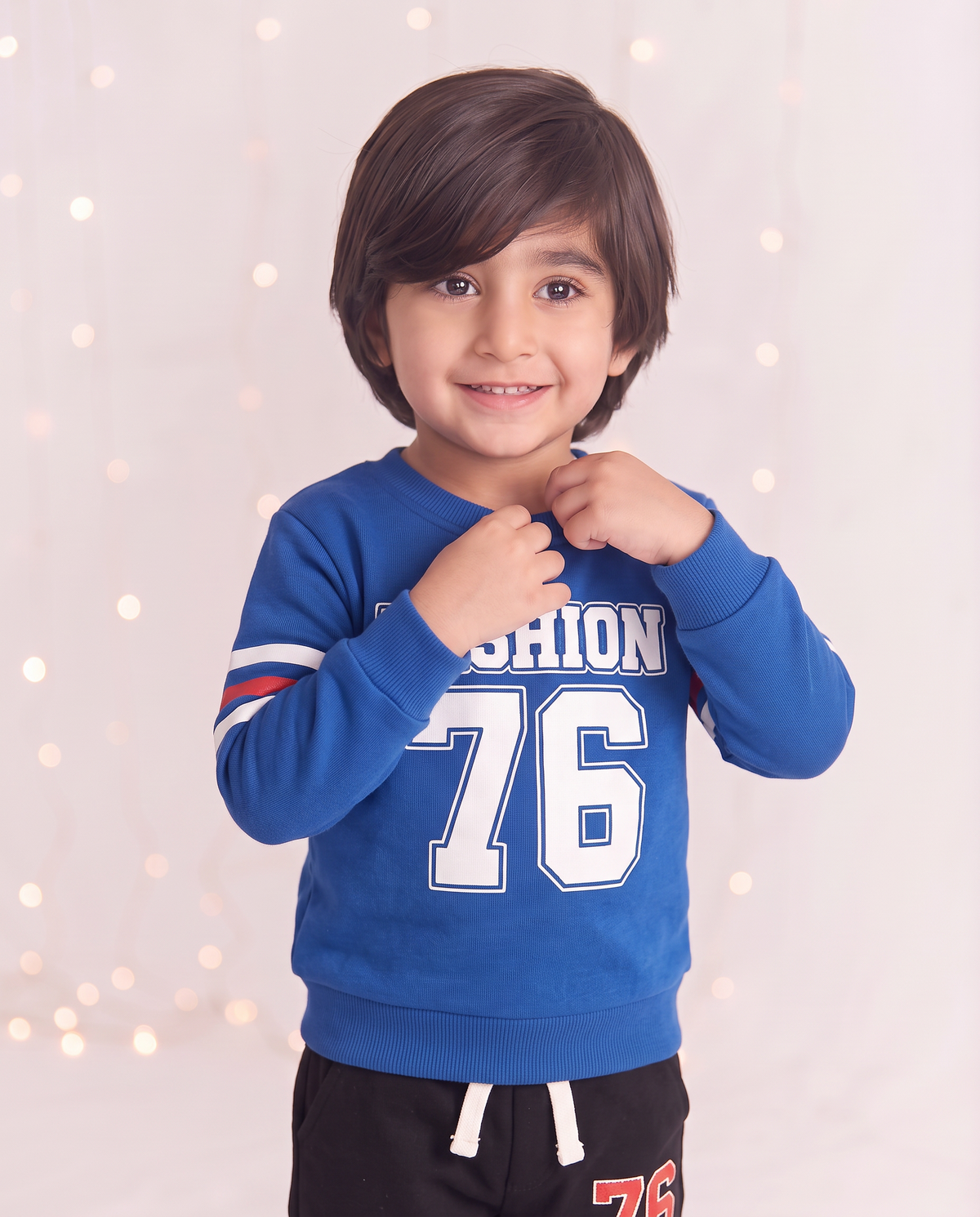 Baby Boy Fashion 76 SweatShirt With Pocket Trouser Long Sleaves Outfit Set