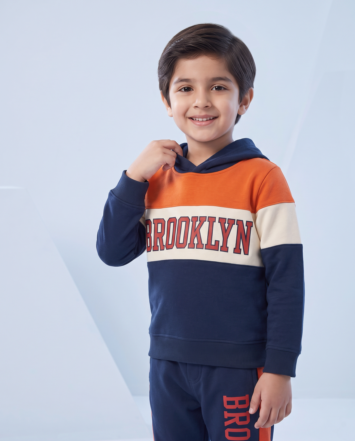 Baby Boy Brooklyn Hoodie With Trouser Long Sleeve Imported Hoodie