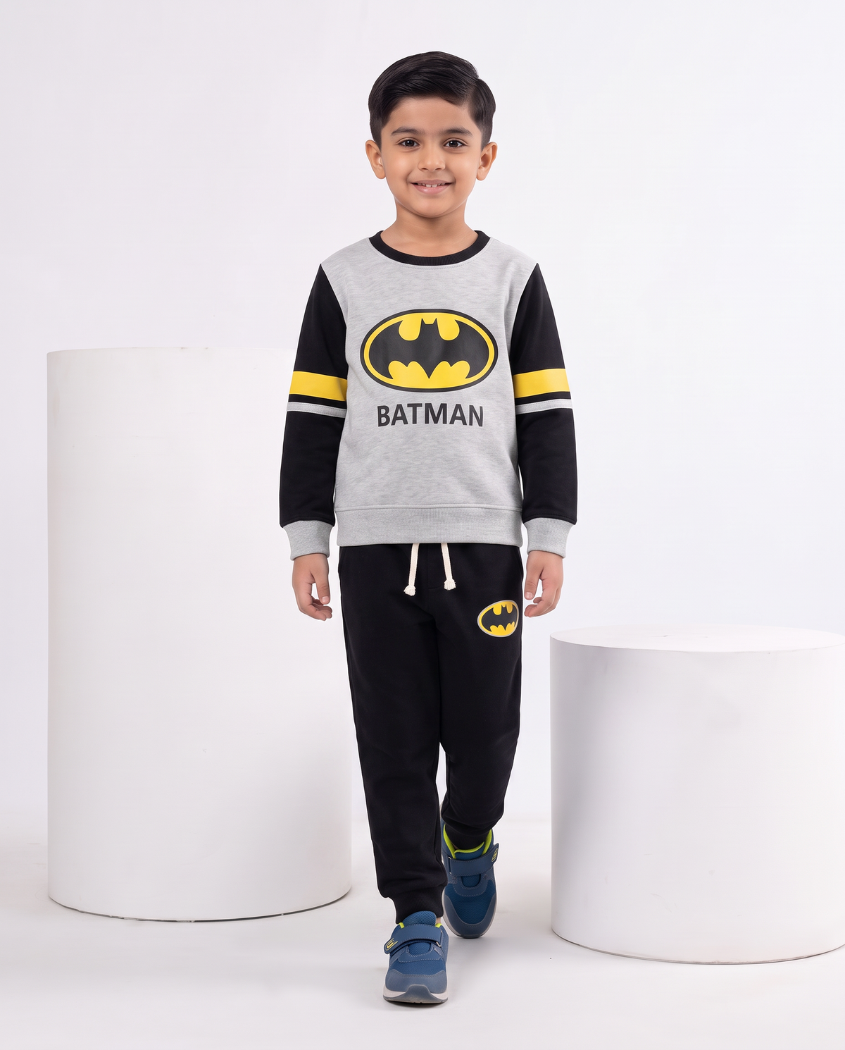 Batman Brown Kids 2 Piece Outfit – Long Sleeve Shirt & Trouser Set