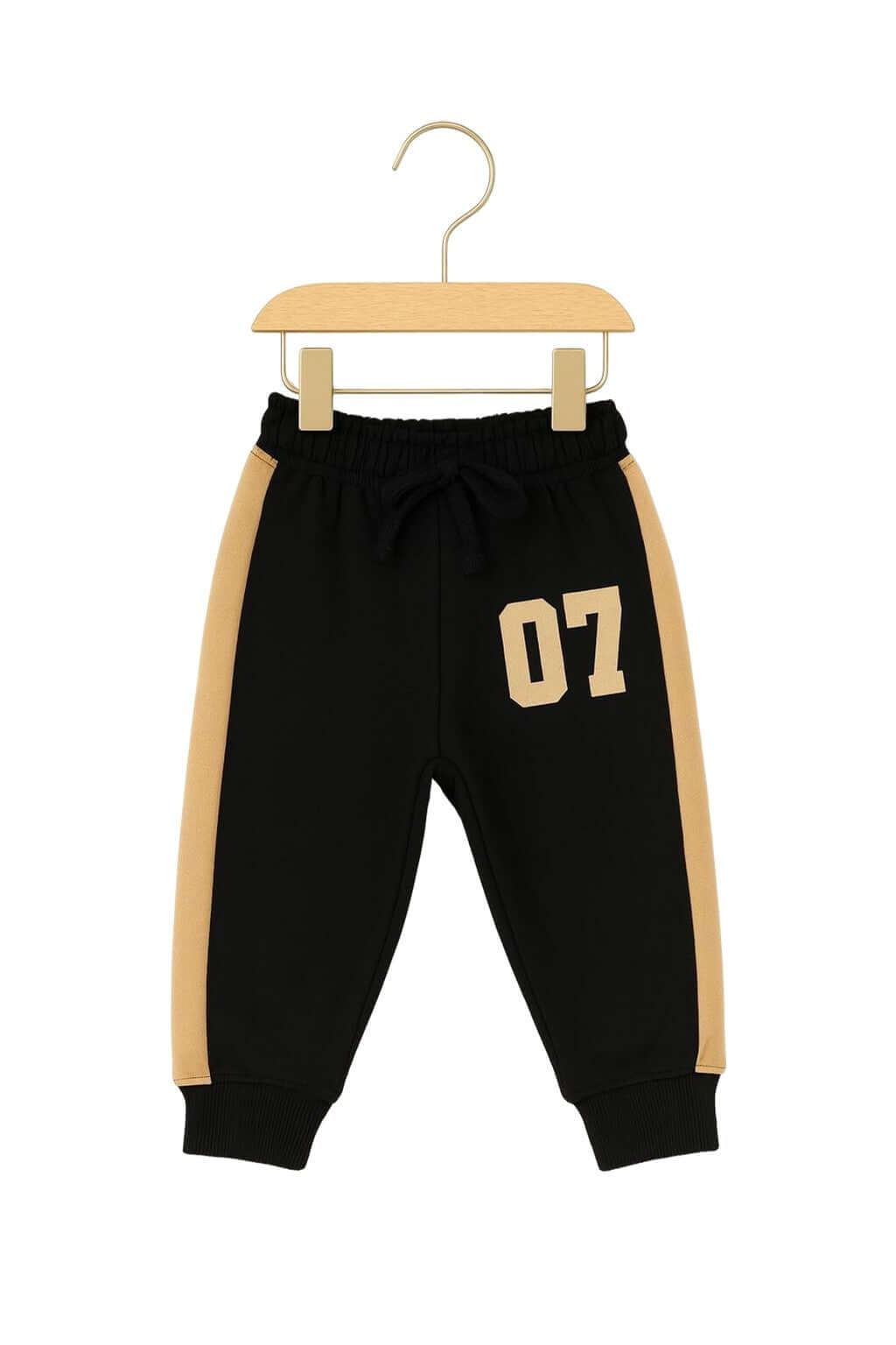 Black & Camel Hoodie Set