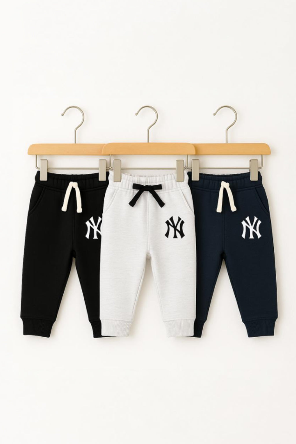 Set of 3 Joggers (Black, Navy & White) – NY - MYK_Fatimas