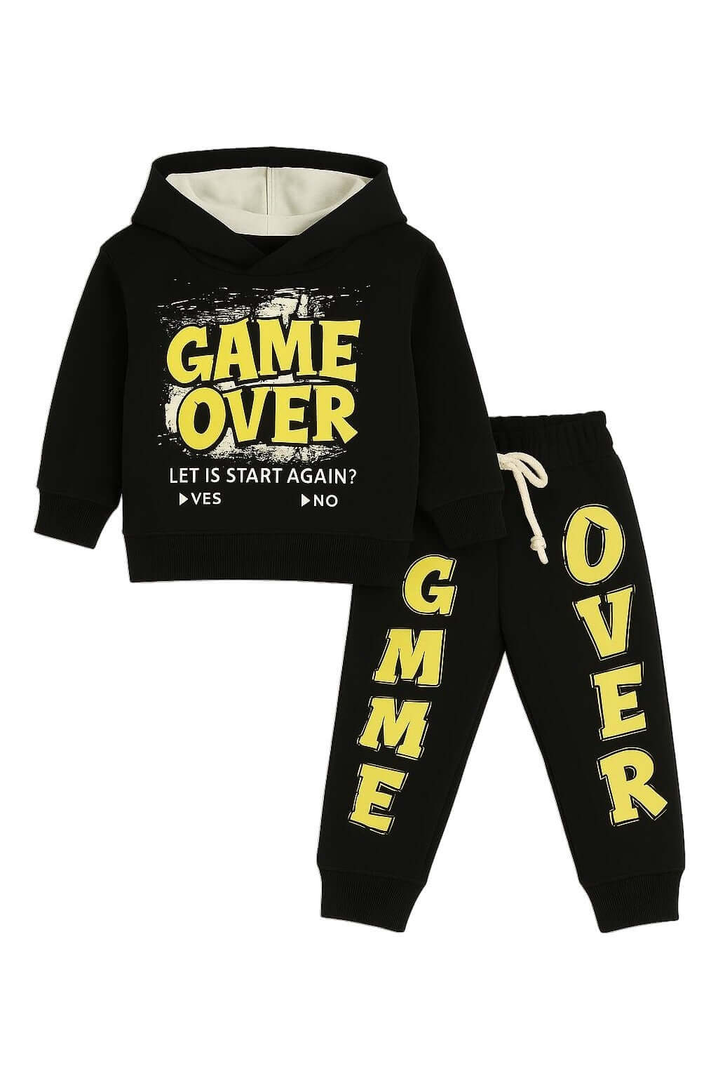 Kids Black Game Over Hoodie