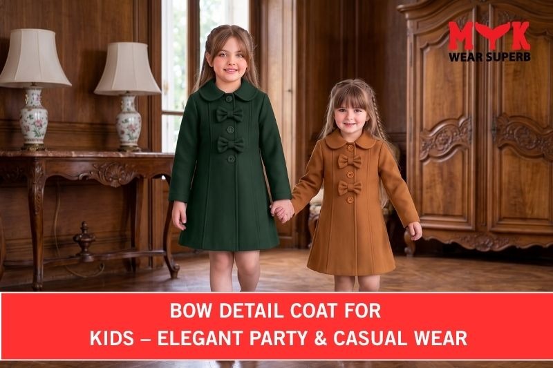Bow Detail Coat for Kids 