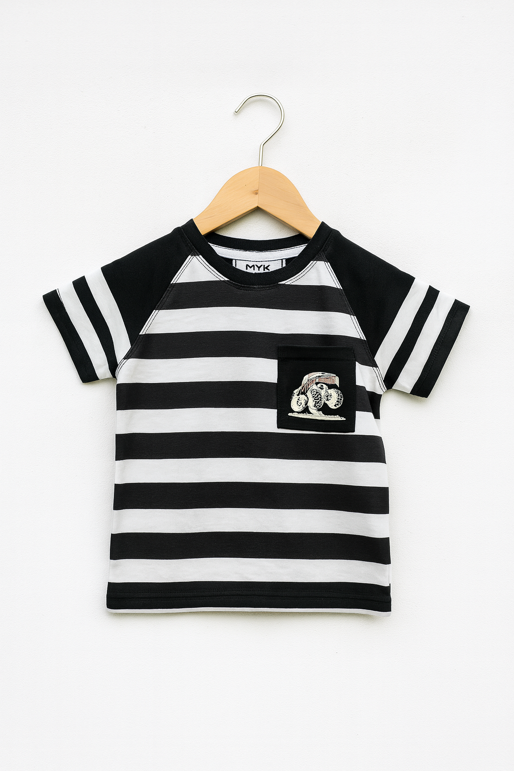 Black & White Striped Summer Set for Boys